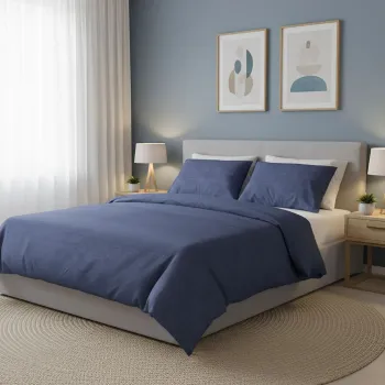 Lenjerie de pat pentru o persoana (DE), L'essentiel Maison, Cleo Kombin, Albastru imagine