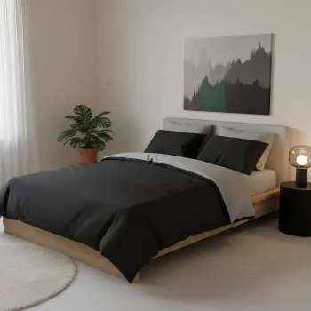 Lenjerie de pat pentru o persoana (DE), L'essentiel Maison, Giorno Kombin, Gri imagine