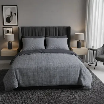 Lenjerie de pat pentru o persoana (DE), L'essentiel Maison, Leron Kombin, Gri / Roz / Alb imagine