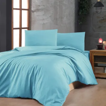 Lenjerie de pat pentru o persoana (DE), L'essentiel Maison, Turquoise, Turcoaz imagine