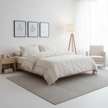 Lenjerie de pat pentru o persoana (DE), L'essentiel Maison, Vilnuss, Crem/Negru imagine