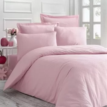 Lenjerie de pat pentru o persoana (DE), Line - Powder, Victoria, Bumbac Satinat imagine