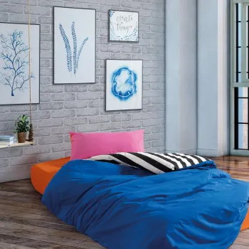 Lenjerie de pat pentru o persoana, Dusk - Blue, Cozy Home, Bumbac Ranforce imagine