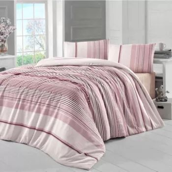 Lenjerie de pat pentru o persoana (EU) (IT), 2 piese, Rengin, Victoria, 65% bumbac/35% poliester imagine