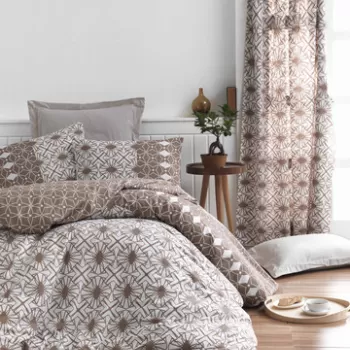 Lenjerie de pat pentru o persoana (EU) (IT), Alize - Brown, Pearl Home, Bumbac Ranforce imagine