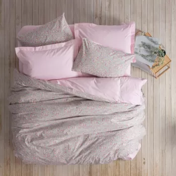 Lenjerie de pat pentru o persoana (EU) (IT), Sihu - Pink, Cotton Box, Bumbac Ranforce imagine