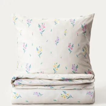 Lenjerie de pat pentru o persoana Floral Dream, Homla, 140x200 cm, 2 piese, microfibra din poliester, multicolor imagine