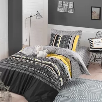 Lenjerie de pat pentru o persoana, Formas, EnLora Home, Bumbac Ranforce imagine