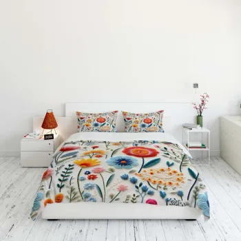 Lenjerie de pat pentru o persoana (FR), 2 piese, L'essentiel Maison, FLW_DVT25-3, Multicolor imagine