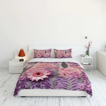 Lenjerie de pat pentru o persoana (FR), 2 piese, L'essentiel Maison, FLW_DVT25-32, Multicolor imagine