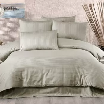 Lenjerie de pat pentru o persoana (FR), 2 piese, Lilyum - Cappuccino, K?rlent Store, 70% poliester/30% bumbac imagine