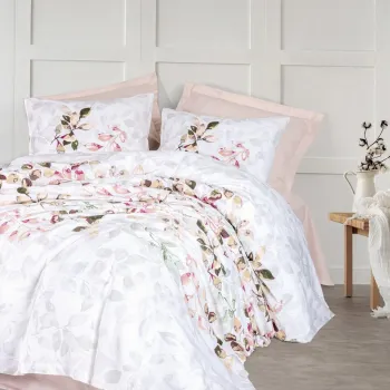 Lenjerie de pat pentru o persoana (FR), L'essentiel Maison, Brice, Bej imagine