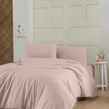 Lenjerie de pat pentru o persoana (FR), L'essentiel Maison, Dusty Rose, Roz prafuit imagine