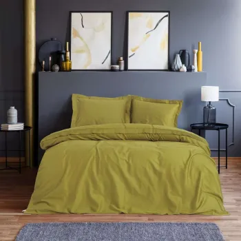 Lenjerie de pat pentru o persoana (FR), L'essentiel Maison, Elegant, Verde imagine