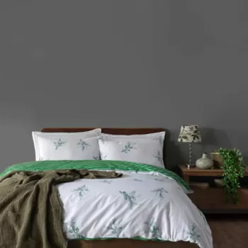 Lenjerie de pat pentru o persoana (FR), Meltem - Green, Primacasa by T?rkiz, Bumbac Ranforce imagine