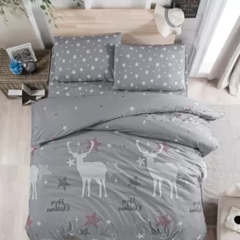 Lenjerie de pat pentru o persoana (FR), Merry, Life Style, Bumbac Ranforce imagine