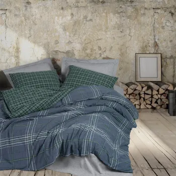 Lenjerie de pat pentru o persoana, Isola - Blue, Cotton Box, 50% bumbac / 50% poliester imagine