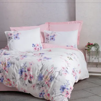 Lenjerie de pat pentru o persoana, Jayda - Pink, Cotton Box, Bumbac Ranforce imagine