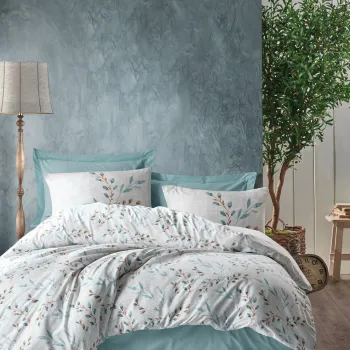 Lenjerie de pat pentru o persoana, Lendell - Mint, Cotton Box, Bumbac Ranforce imagine