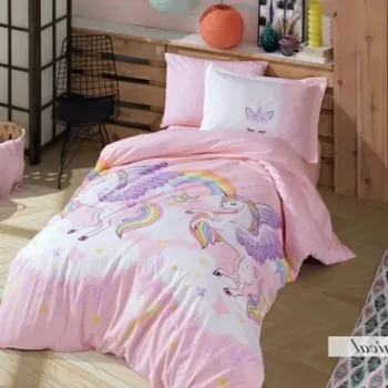 Lenjerie de pat pentru o persoana, Magical - Pink, Hobby, Bumbac Poplin imagine