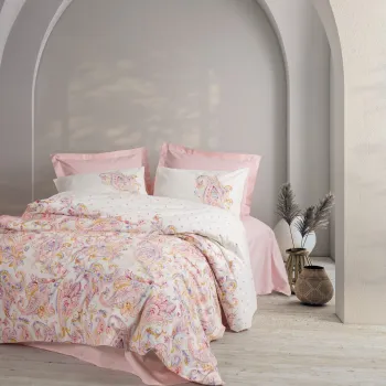 Lenjerie de pat pentru o persoana, Muna - Pink, Cotton Box, Bumbac Ranforce imagine