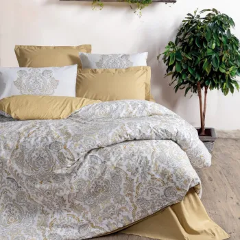 Lenjerie de pat pentru o persoana, Najva - Mustard, Cotton Box, Bumbac Ranforce imagine