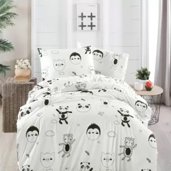 Lenjerie de pat pentru o persoana, Panda, Life Style, Bumbac Ranforce imagine