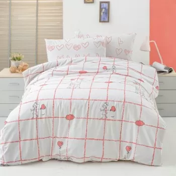 Lenjerie de pat pentru o persoana, Pink, Life Style, Bumbac Ranforce imagine