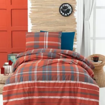 Lenjerie de pat pentru o persoana, Plaid Young, Life Style, Bumbac Ranforce imagine