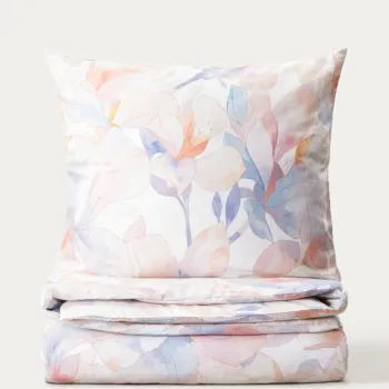 Lenjerie de pat pentru o persoana Rosa, Homla, 140x200 cm, 2 piese, bumbac satinat, multicolor imagine