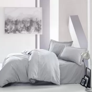 Lenjerie de pat pentru o persoana Single XL (DE), Elegant - Grey, Cotton Box, Bumbac Satinat imagine