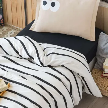 Lenjerie de pat pentru o persoana Single XXL (DE), 2 piese, L'essentiel Maison, Funny, Maro imagine