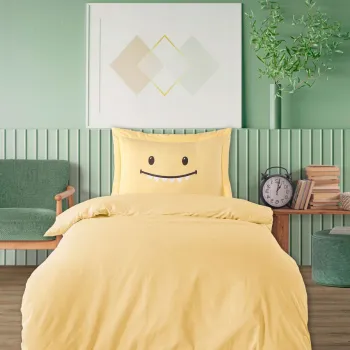 Lenjerie de pat pentru o persoana Single XXL (DE), 2 piese, L'essentiel Maison, Lububu, Galben imagine