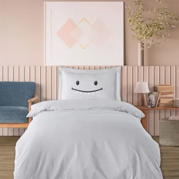 Lenjerie de pat pentru o persoana Single XXL (DE), 2 piese, L'essentiel Maison, Lububu, Gri imagine