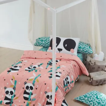 Lenjerie de pat pentru o persoana Single XXL (DE), 2 piese, L'essentiel Maison, Panida, 65% bumbac/35% poliester, Roz imagine