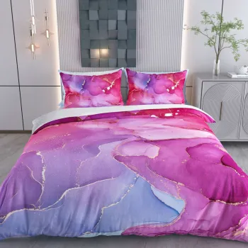 Lenjerie de pat pentru o persoana Single XXL (DE), 2 piese, L'essentiel Maison, Safir, Bumbac;Poliester, Mov / Roz / Albastru imagine