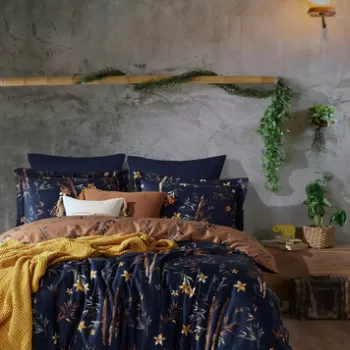 Lenjerie de pat pentru o persoana Single XXL (DE), Bamboo - Flower, Primacasa by T?rkiz, Bumbac Satinat imagine
