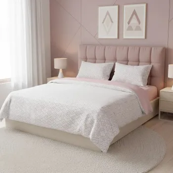 Lenjerie de pat pentru o persoana Single XXL (DE), L'essentiel Maison, Best Kombin, Roz imagine