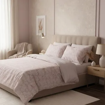 Lenjerie de pat pentru o persoana Single XXL (DE), L'essentiel Maison, Dalya Kombin, Roz pudra imagine