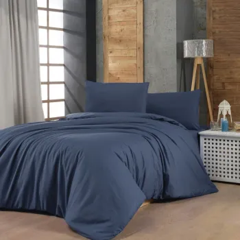 Lenjerie de pat pentru o persoana Single XXL (DE), L'essentiel Maison, Dark Blue, Albastru inchis imagine