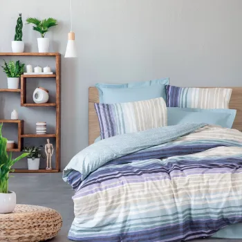 Lenjerie de pat pentru o persoana Single XXL (DE), L'essentiel Maison, Fonte, Verde menta imagine