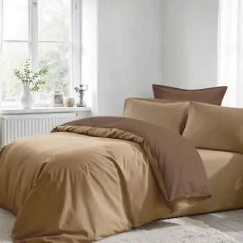 Lenjerie de pat pentru o persoana Single XXL (DE), L'essentiel Maison, Light Brown, Maro, Maro deschis / Maro imagine