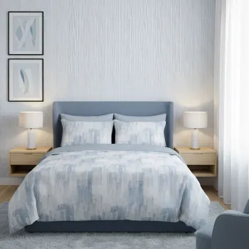 Lenjerie de pat pentru o persoana Single XXL (DE), L'essentiel Maison, Moreno Kombin, Albastru imagine