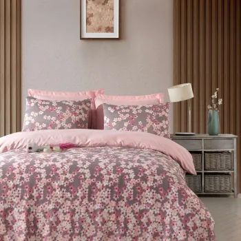 Lenjerie de pat pentru o persoana Single XXL (DE), L'essentiel Maison, Piti Yaprak, Bumbac;Poliester, Mov imagine