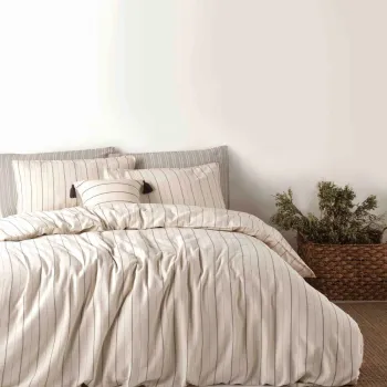 Lenjerie de pat pentru o persoana Single XXL (DE), L'essentiel Maison, Tommy Light, Alb/Negru imagine