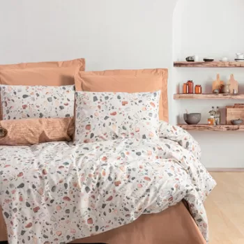 Lenjerie de pat pentru o persoana Single XXL (DE), Oniks - Caramel, Cotton Box, Bumbac Ranforce imagine