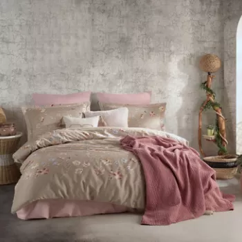 Lenjerie de pat pentru o persoana Single XXL (DE), Rosebella - Pink, Primacasa by T?rkiz, Bumbac Satinat imagine