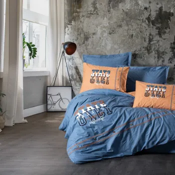 Lenjerie de pat pentru o persoana, State - Cinnamon, Cotton Box, Bumbac Ranforce imagine