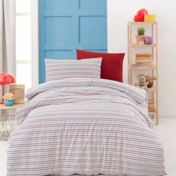 Lenjerie de pat pentru o persoana, Stripe, Life Style, Bumbac Ranforce imagine