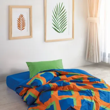 Lenjerie de pat pentru o persoana, Venus - Blue, Cozy Home, Bumbac Ranforce imagine